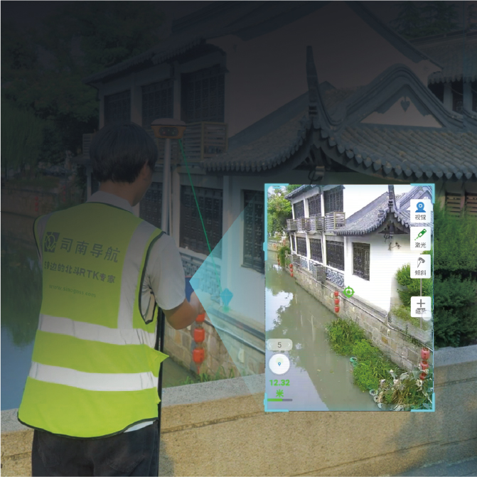 AR实景导航+激光视觉放样